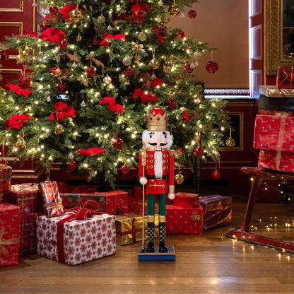 Large Traditional Christmas Wooden Nutcracker - 50cm