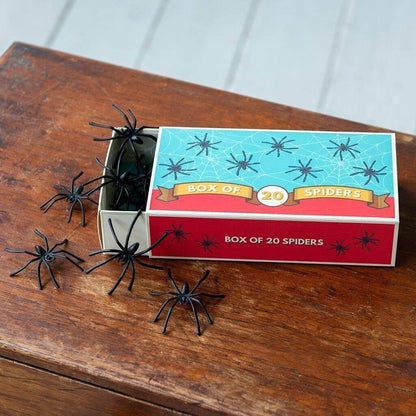 Box of 20 Plastic Spiders – Halloween Pranks & Decorations