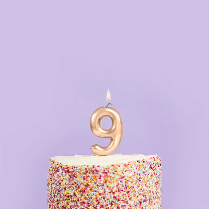 Small Gold Number Candles