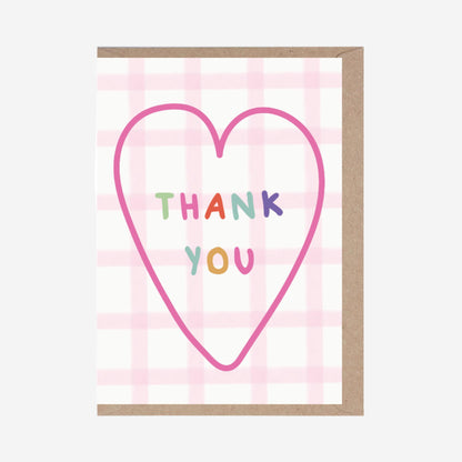 Gingham Thank You Card