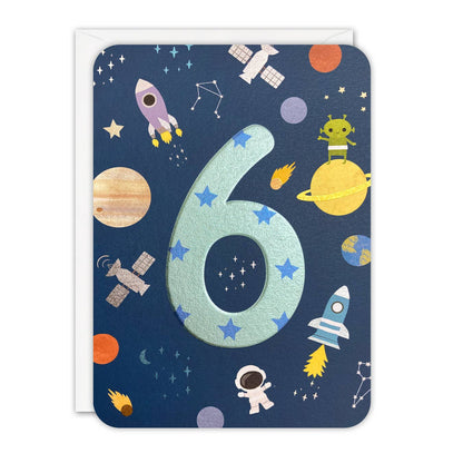 Age 6 Outer Space Sprouts Card