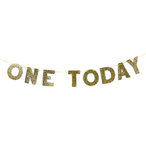 One Today Gold Glitter Banner 2M: Default Title