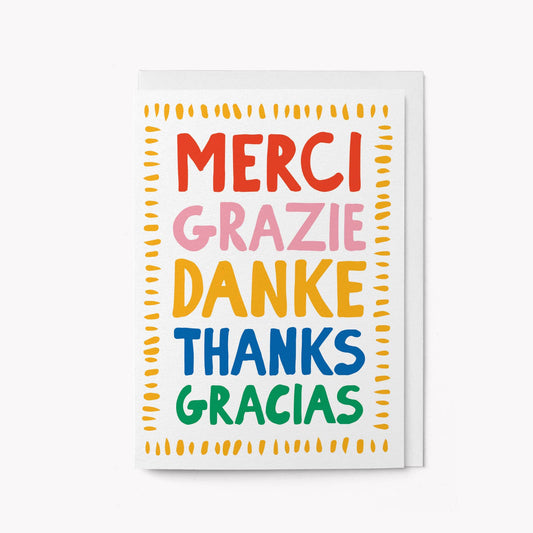 Merci, Grazie, Danke, Thanks - Greeting Card
