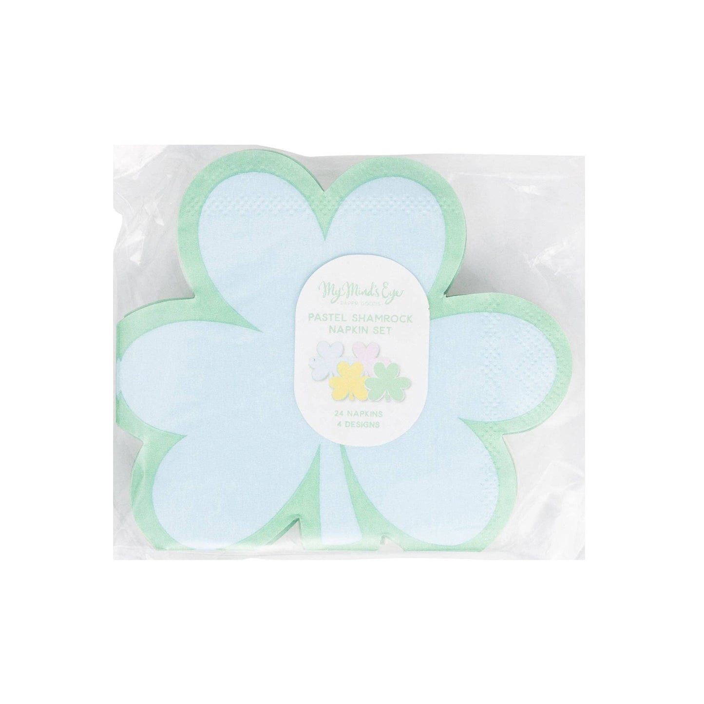 Pastel Shamrock Cocktail Napkin