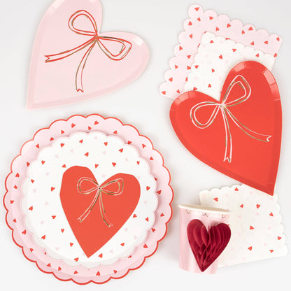 Heart Pattern Dinner Plates by Meri Meri
