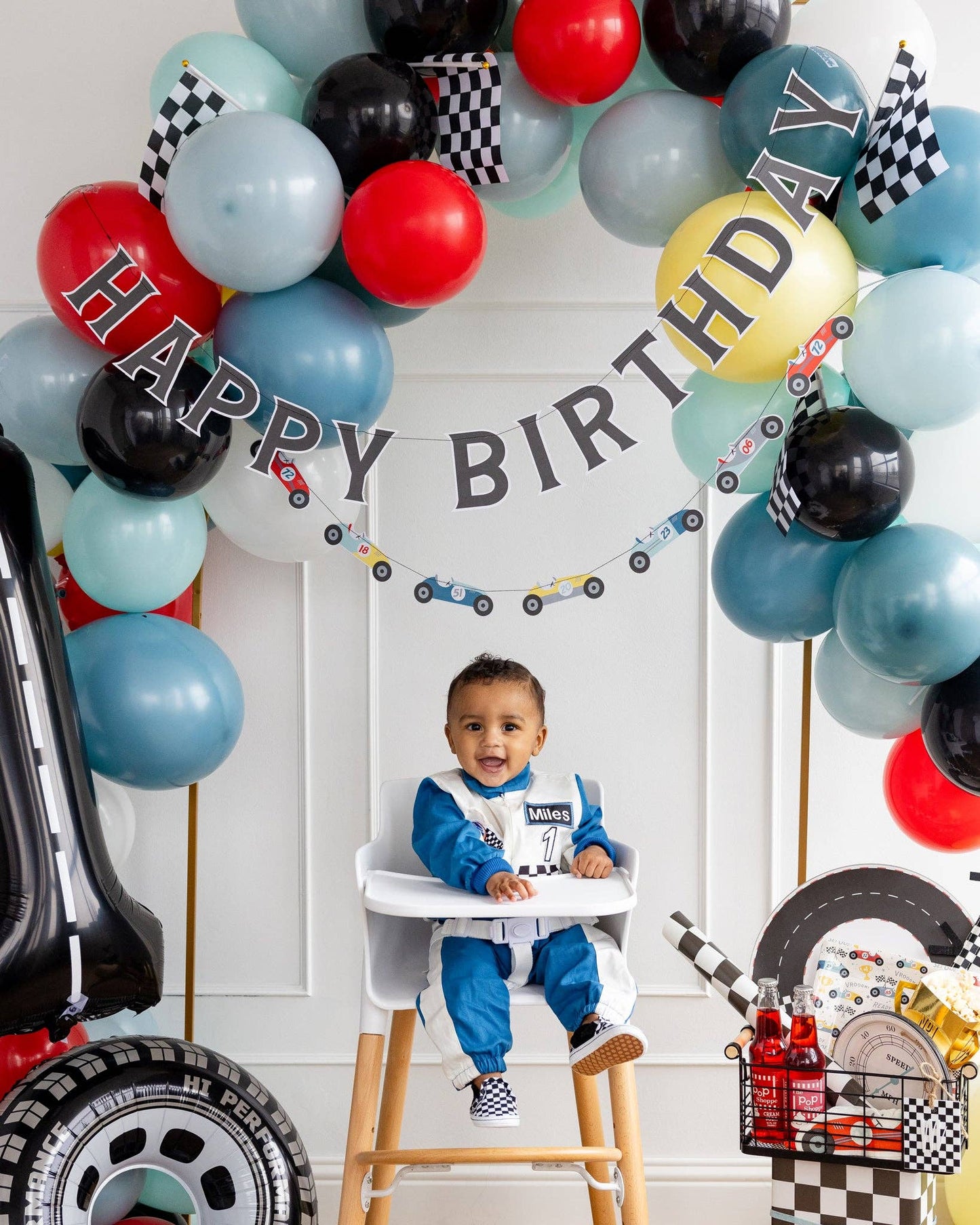 Miles per Hour Happy Birthday Banner