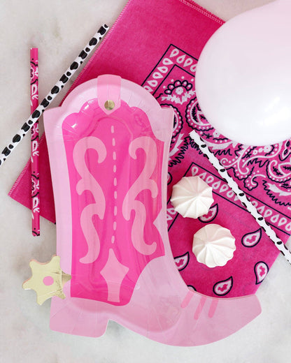 Cowgirl Pink Boot Shaped Plate