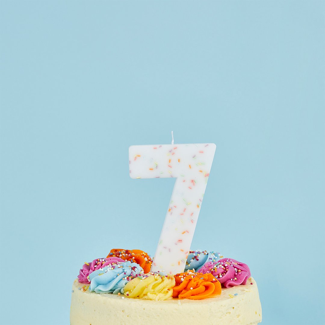 Giant Sprinkle Candle Numbers