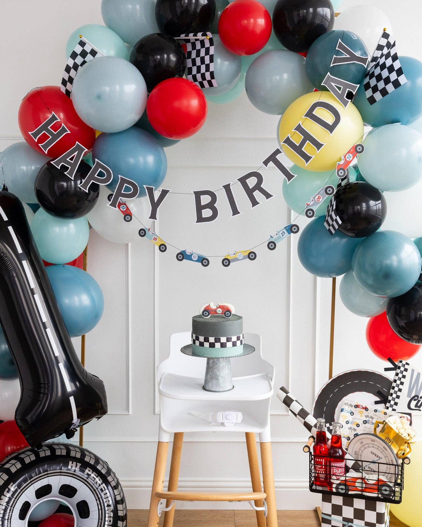 Miles per Hour Happy Birthday Banner