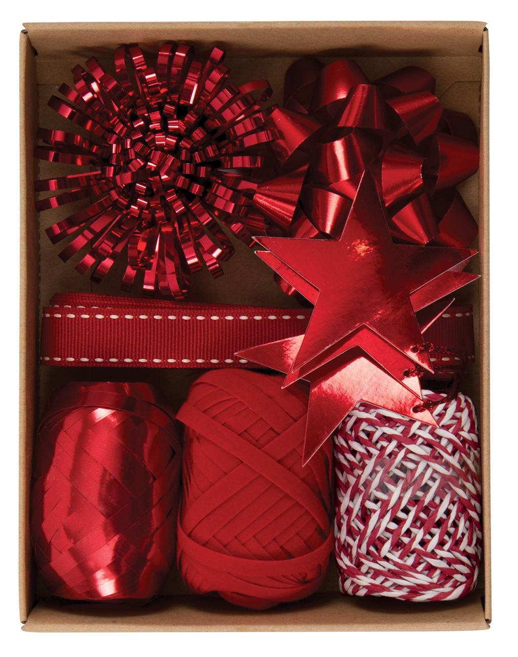 Red Christmas Bow and Ribbons Accessory Box