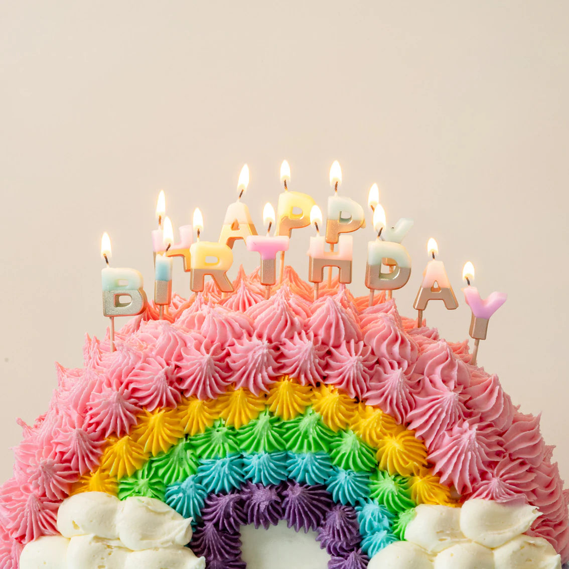 Pastel Happy Birthday Candles