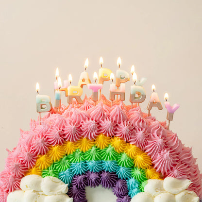 Pastel Happy Birthday Candles