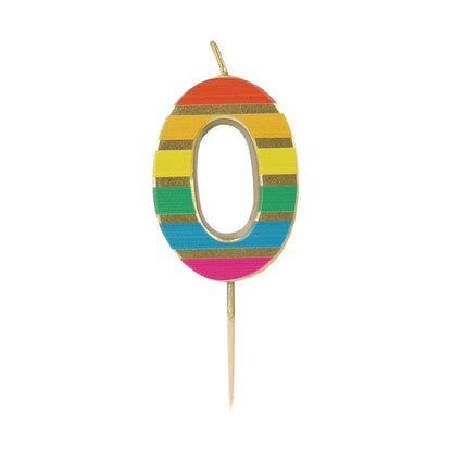 Rainbow Number Candles