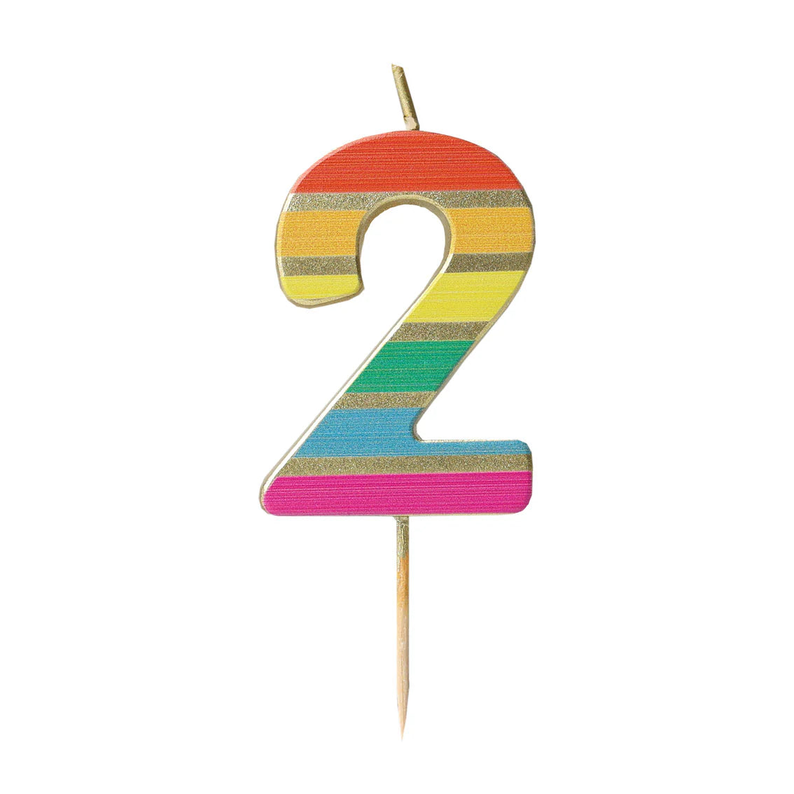 Rainbow Number Candles