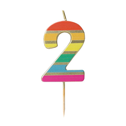 Rainbow Number Candles