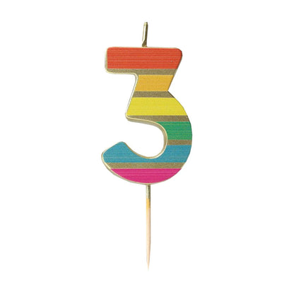 Rainbow Number Candles