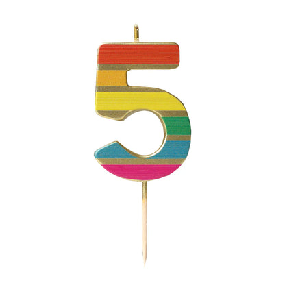 Rainbow Number Candles