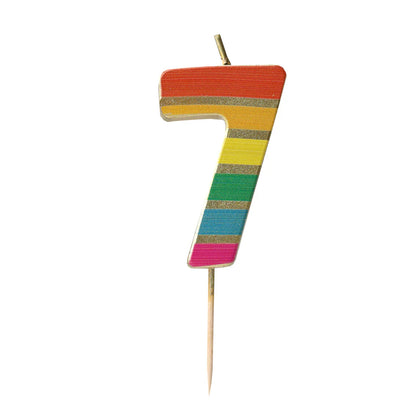 Rainbow Number Candles