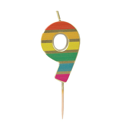 Rainbow Number Candles