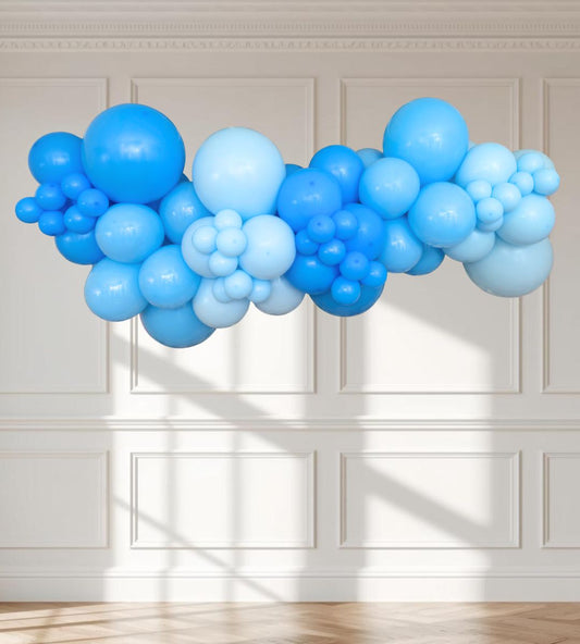 Blue Organic Balloon Garland