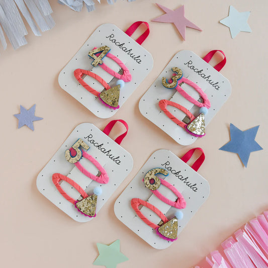 Birthday Glitter Clips