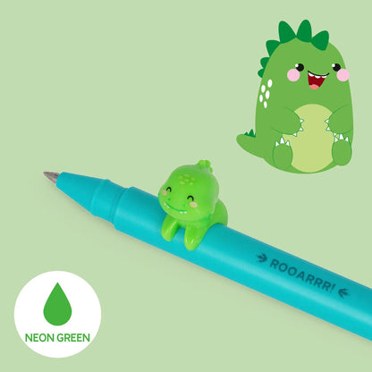 Legami Gel Pen with "Rooarrr" Dino Animal Decoration - Lovely Friends
