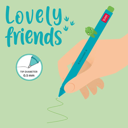 Legami Gel Pen with "Rooarrr" Dino Animal Decoration - Lovely Friends