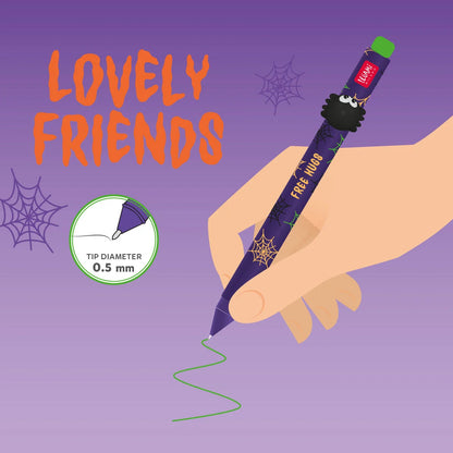 “Free Hugs” Spider Gel Pen – Neon Green Ink – Legami Lovely Friends