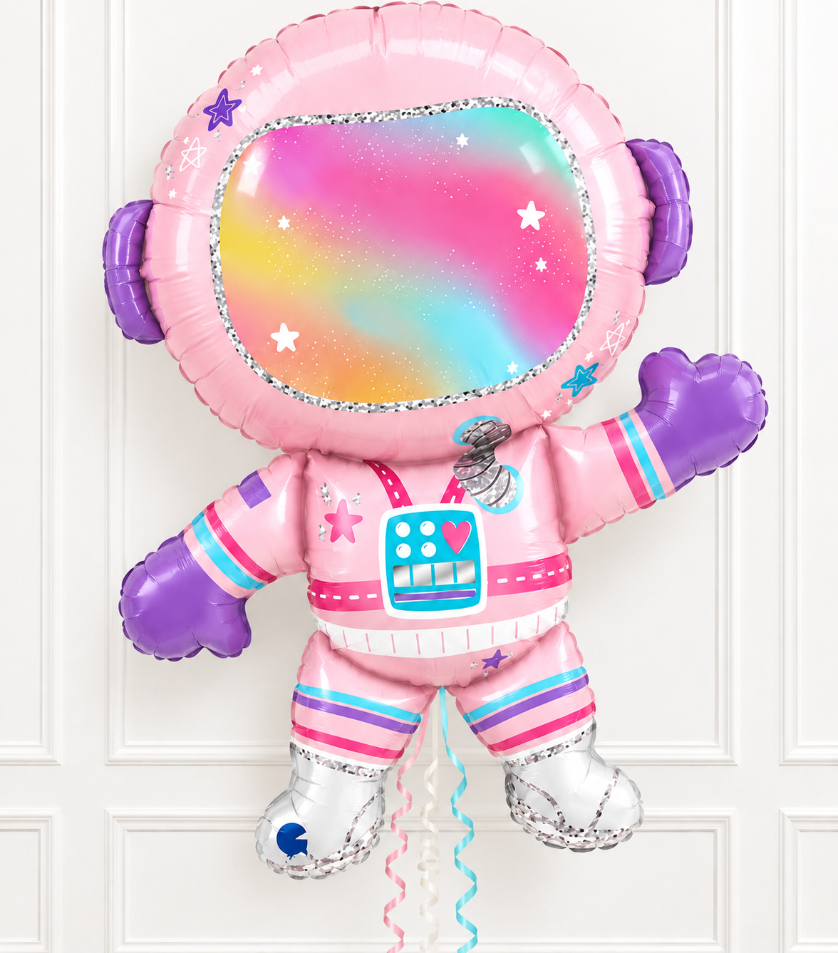 Lady Pink Astronaut Shaped Inflated Balloon
