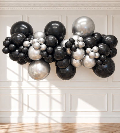 Black & Silver Halloween Inflated Garland