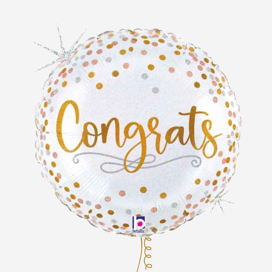 Congrats Confetti Foil Balloons Inflated Foil Balloonp