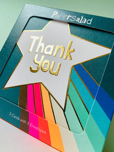 Thank you Shooting Star Cards - Pack of 5