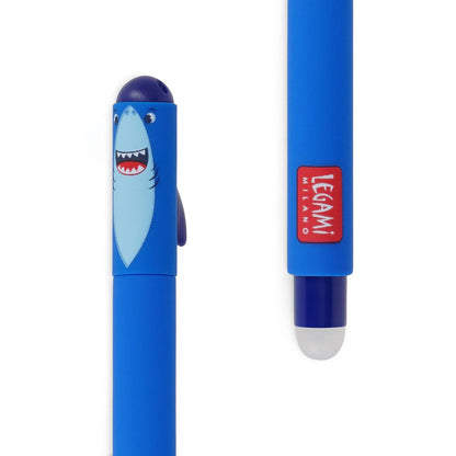 Legami Erasable Gel Pen - Shark - Blue