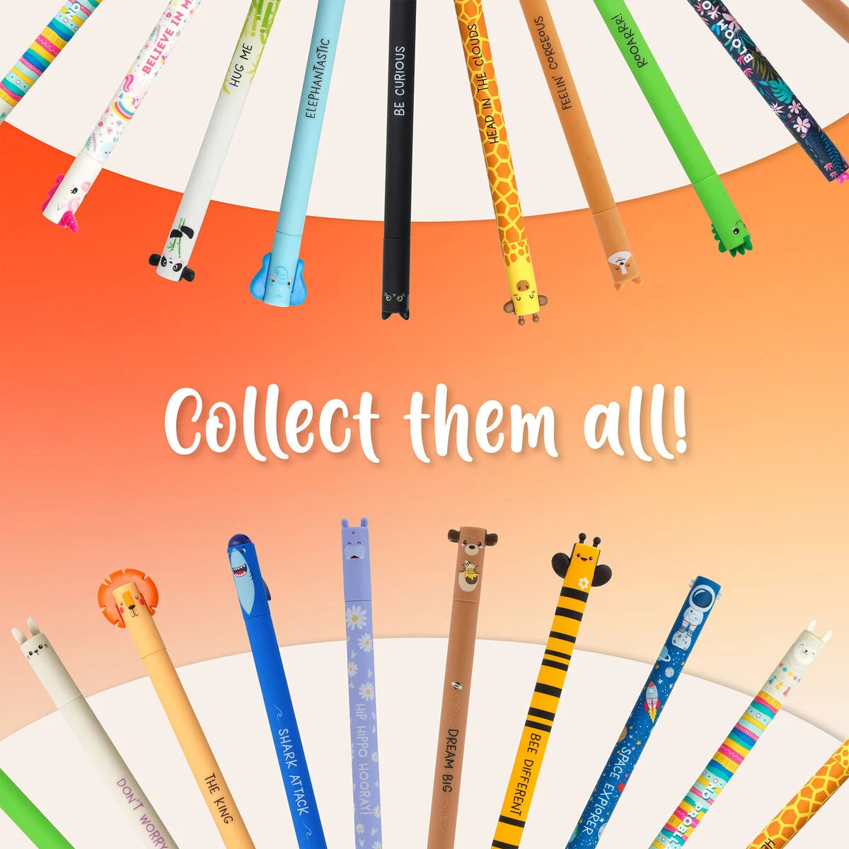 Legami Erasable Gel Pen - Tiger - Orange