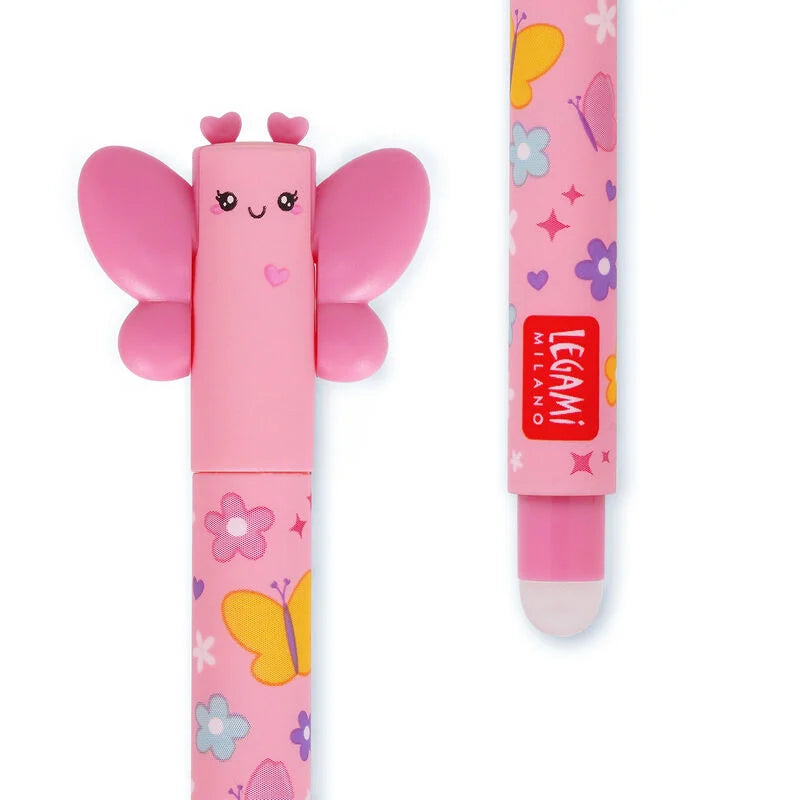 Legami Erasable Gel Pen - Butterfly - Pink