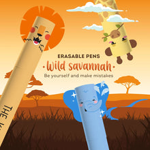 Set of 3 Wild Savannah Erasable Gel Pens Legami