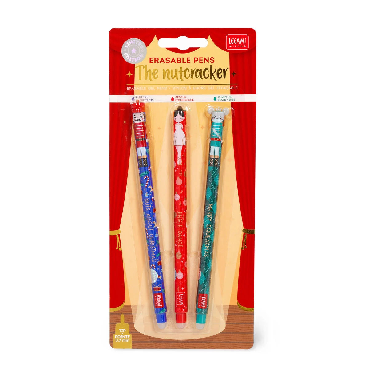 *Limited Edition!* Set of 3 Erasable Gel Pens - Christmas 2025