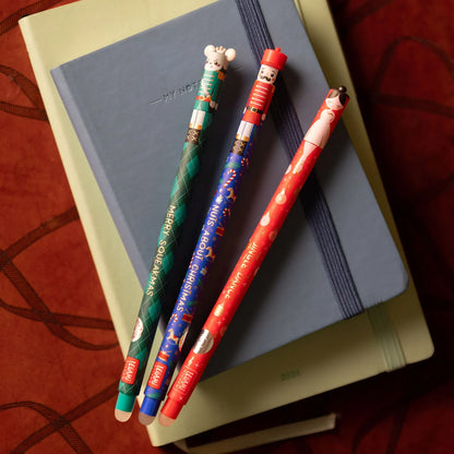 *Limited Edition!* Set of 3 Erasable Gel Pens - Christmas 2025