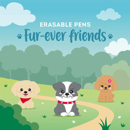 Legami Set of 3 Erasable Pens - Erasable Pen - Fur-ever Friends