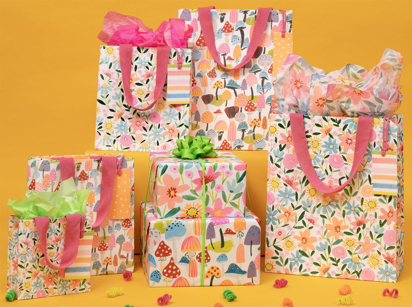 Blazing Blooms Medium Gift Bag by Paper Salad