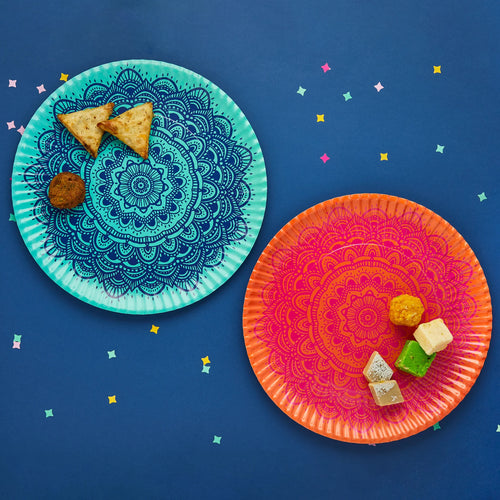 Mandala Large Paper Platter 2 Pack