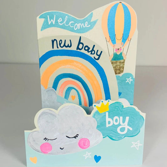 Welcome New Baby Boy Card