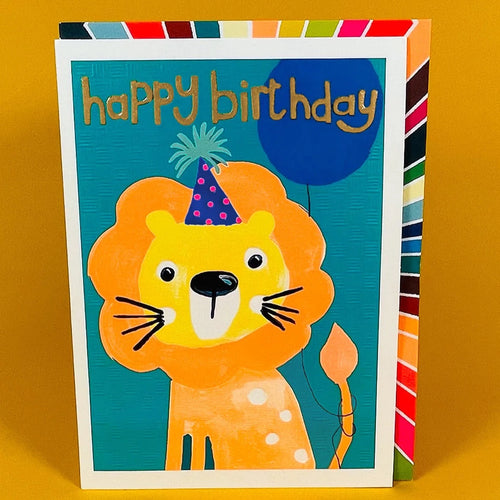 lion-children-birthday-card-paper-salad