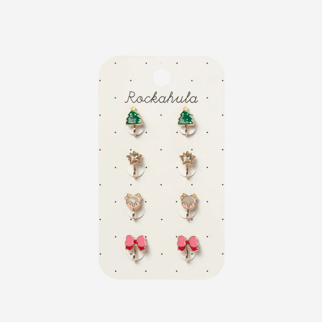 Jolly Christmas Clip On Earrings by Rockahula