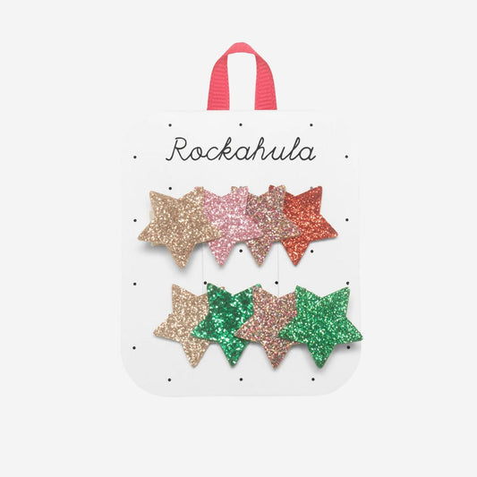 Jolly Glitter Star Clips by Rockahula