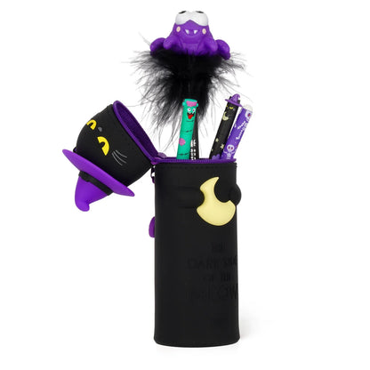 2-in-1 Soft Silicone Pencil Case - Kitty Witch - Kawaii
