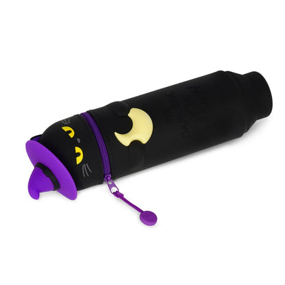 2-in-1 Soft Silicone Pencil Case - Kitty Witch - Kawaii