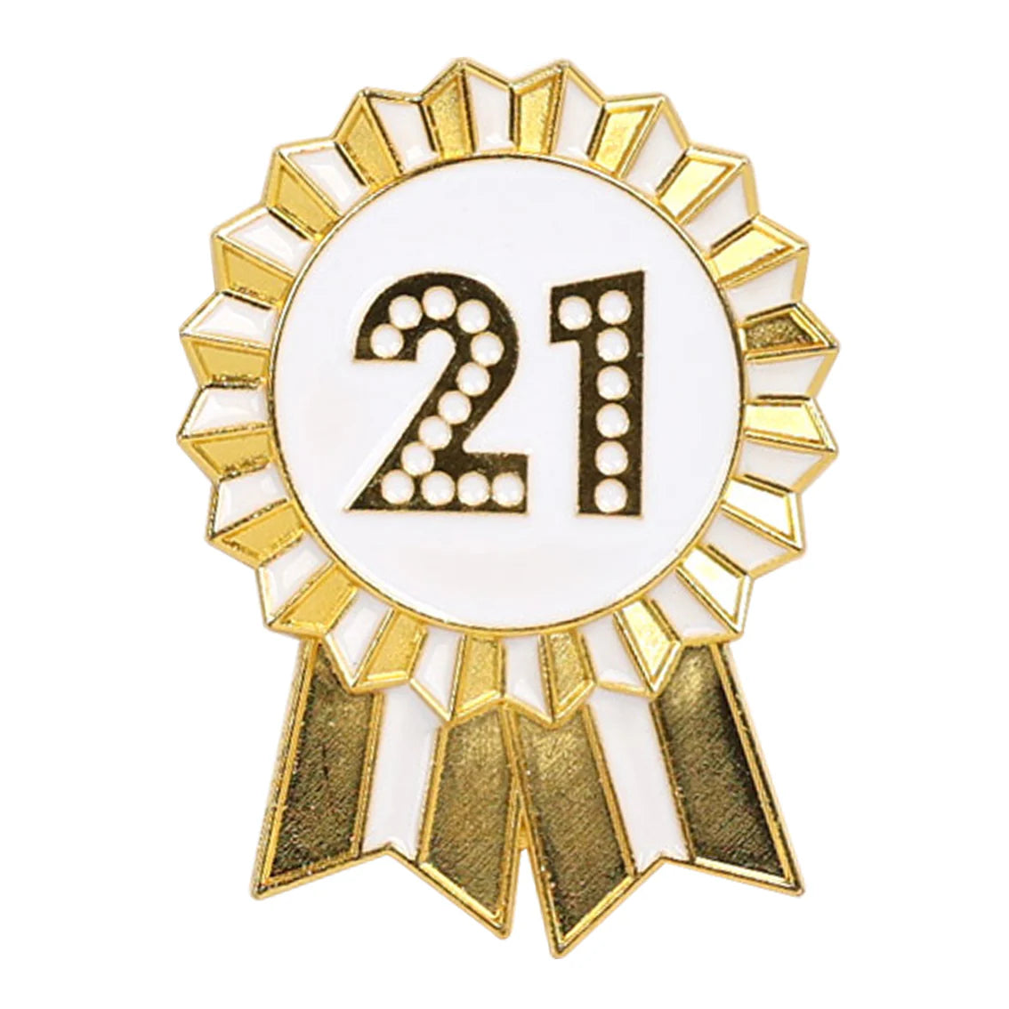 Milestone Gold Enamel Birthday Pin Badge - Ages 16 to 50