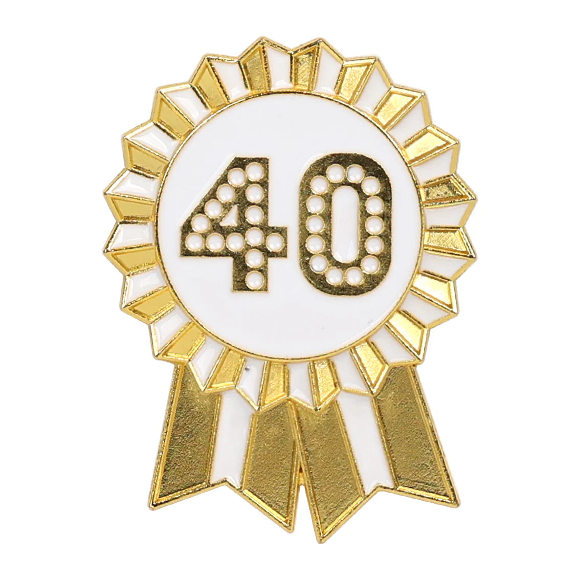 Milestone Gold Enamel Birthday Pin Badge - Ages 16 to 50