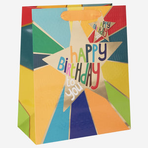 Happy Birthday Star Large Gift Bag